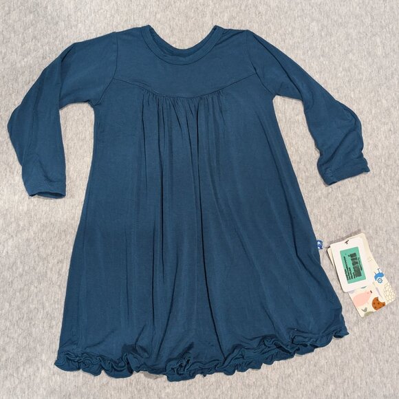 KicKee Pants Teal Blue Swing Dress 3T - Picture 1 of 4